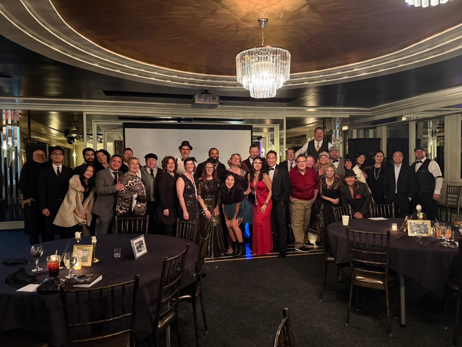 The Pinnacle Capital team at a Gatsby-themed team event